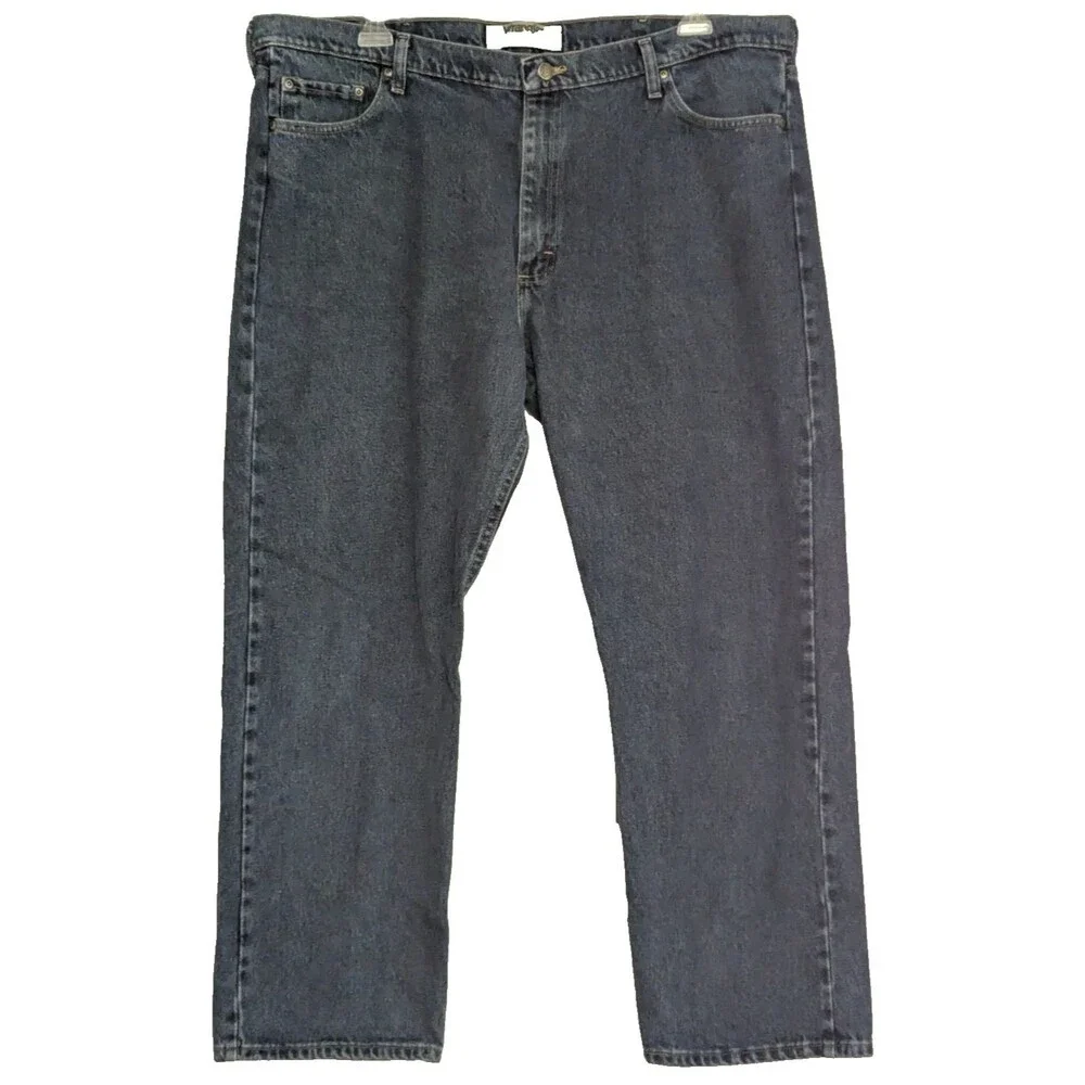 Wrangler Authentics Men's Jeans 42x30 Dark Wash Straight Leg 100% Cotton ZM200SD